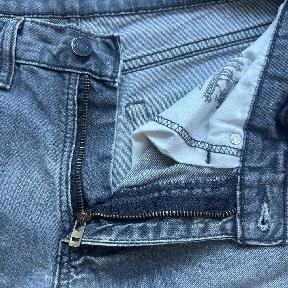 Levi's 511 Slim Fit Jeans 32x29‎ Gray Charcoal Stonewash Denim Casual Classic - Picture 5 of 13